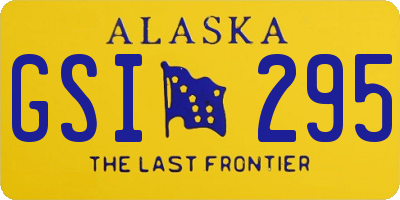 AK license plate GSI295