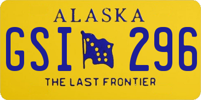 AK license plate GSI296