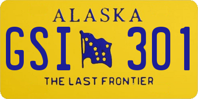 AK license plate GSI301