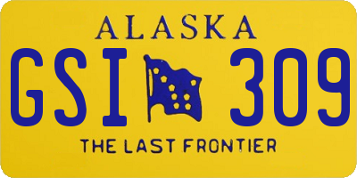 AK license plate GSI309