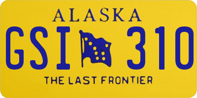 AK license plate GSI310