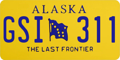 AK license plate GSI311