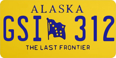 AK license plate GSI312