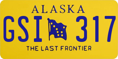 AK license plate GSI317