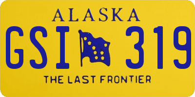 AK license plate GSI319