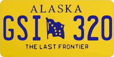 AK license plate GSI320