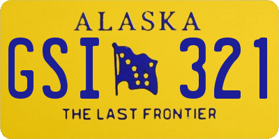 AK license plate GSI321