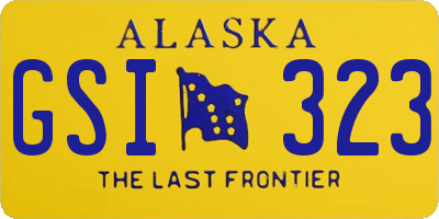 AK license plate GSI323