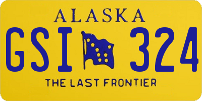 AK license plate GSI324