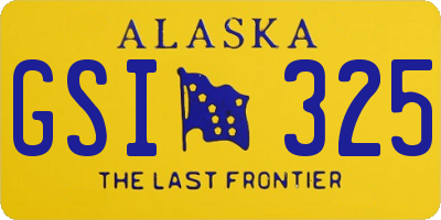 AK license plate GSI325