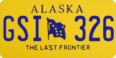 AK license plate GSI326