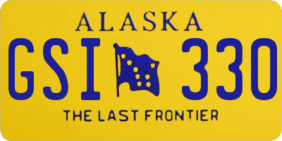 AK license plate GSI330