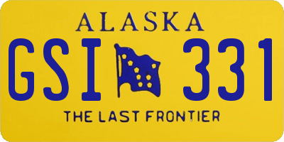 AK license plate GSI331