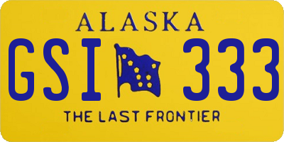 AK license plate GSI333