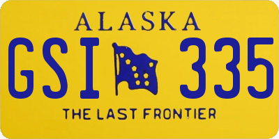 AK license plate GSI335