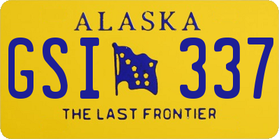 AK license plate GSI337