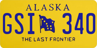 AK license plate GSI340