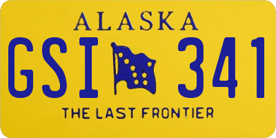 AK license plate GSI341