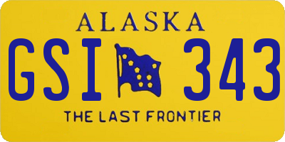 AK license plate GSI343