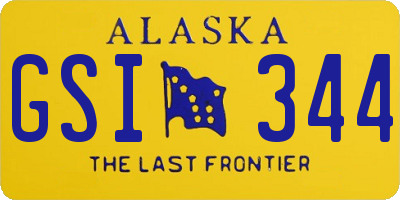 AK license plate GSI344