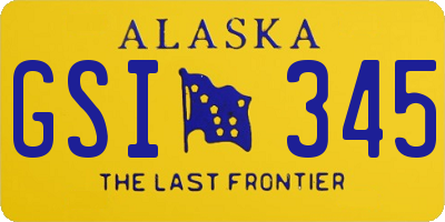 AK license plate GSI345