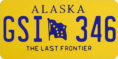 AK license plate GSI346