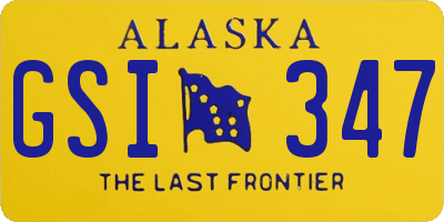 AK license plate GSI347