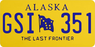 AK license plate GSI351