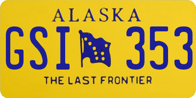 AK license plate GSI353