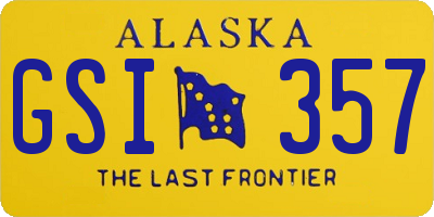 AK license plate GSI357