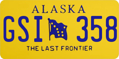 AK license plate GSI358