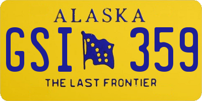 AK license plate GSI359