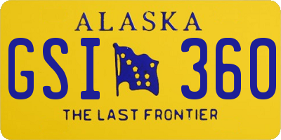 AK license plate GSI360