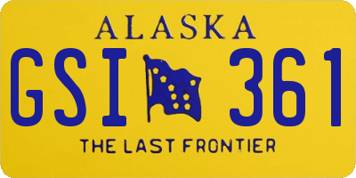 AK license plate GSI361