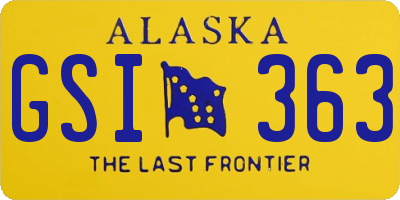 AK license plate GSI363