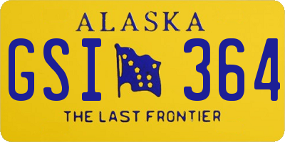 AK license plate GSI364