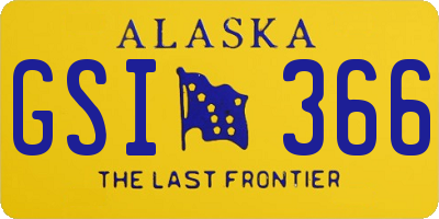 AK license plate GSI366