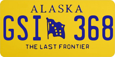 AK license plate GSI368