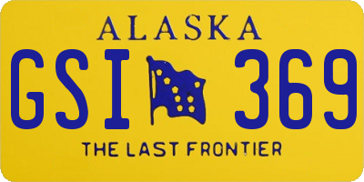 AK license plate GSI369