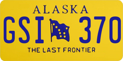 AK license plate GSI370