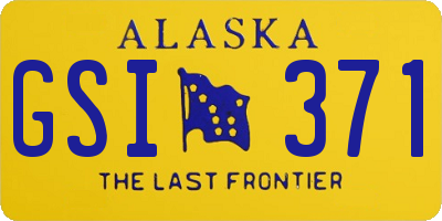 AK license plate GSI371