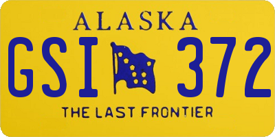 AK license plate GSI372