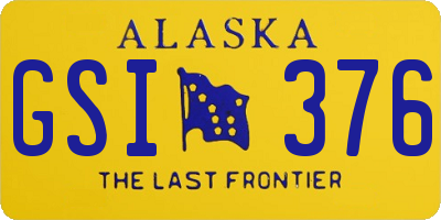 AK license plate GSI376