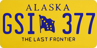 AK license plate GSI377