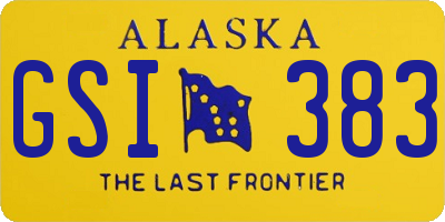 AK license plate GSI383