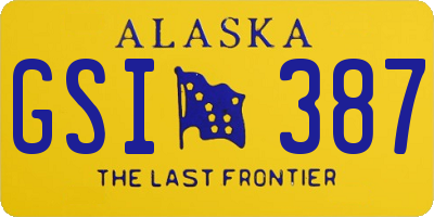 AK license plate GSI387