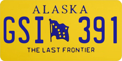 AK license plate GSI391
