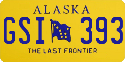 AK license plate GSI393