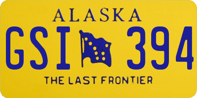 AK license plate GSI394