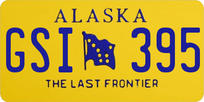 AK license plate GSI395